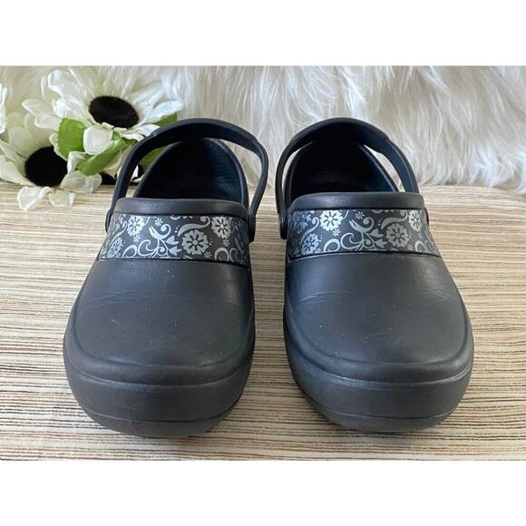 Crocs Womens Sling Backs Ankle Strap Flower Pattern US 6 Summer Sandal Clogs - Picture 5 of 9